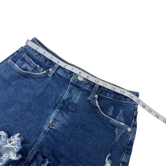 Forever 21 Premium Womens Distressed Denim High-Waisted Short Short  Size 28 - Picture 4 of 14